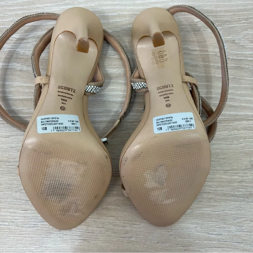 Schutz Tan Courtney Crystal Heels - Image 11