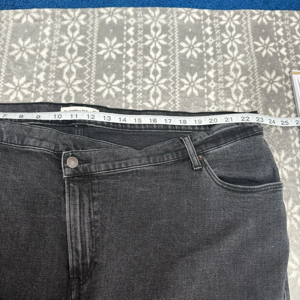 Abercrombie & Fitch The 90's Slim Straight Ultra High Rise Black Size 37/24 Long - Image 9