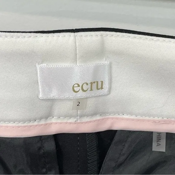 NWT Ecru Black Cropped‎ Pants with White Piping Size 2 - Image 4