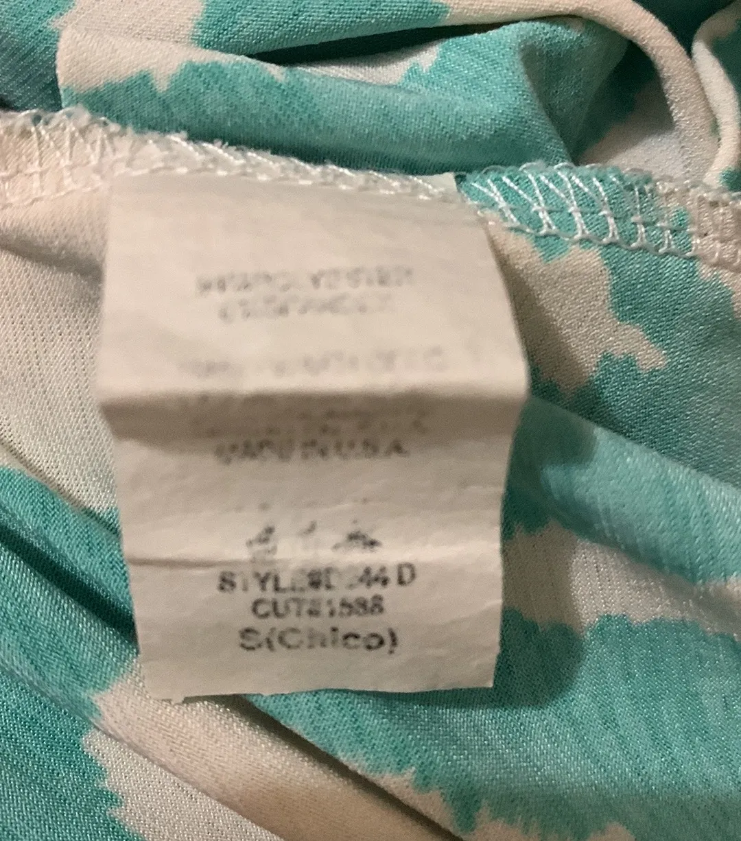 Turquoise and White Print Maxi Dress - Image 5