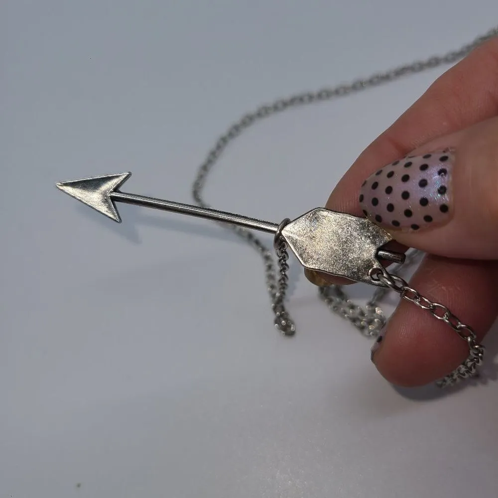 Simple Boho Arrow Necklace‎ Silver - Image 5