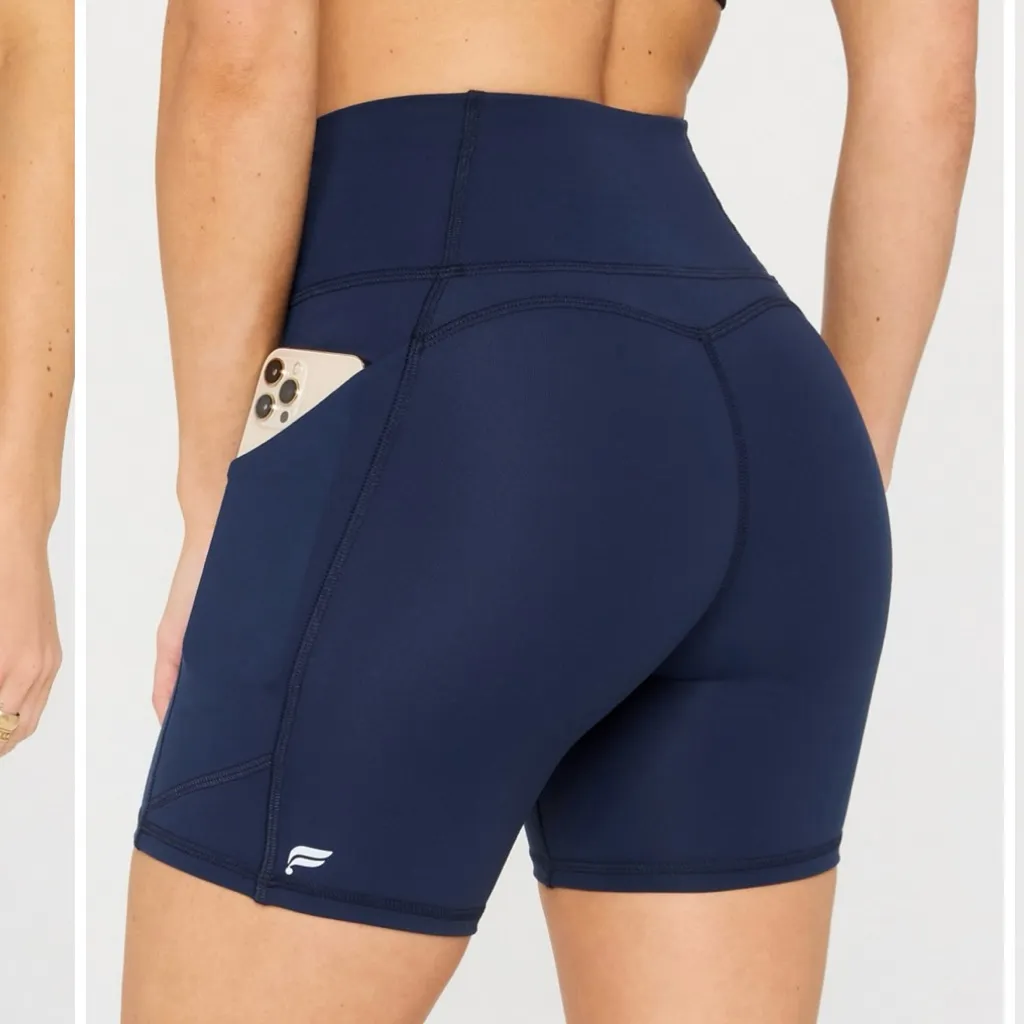 Fabletics Navy High-Rise Bike Shorts - Image 2
