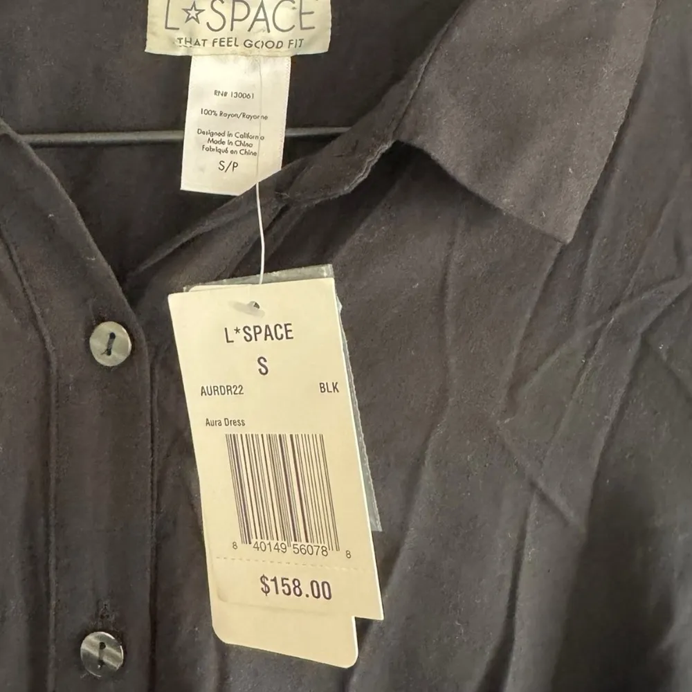 L*Space Aura Mini Tie Dress - Swim‎ Cover Up Small Black - Image 5