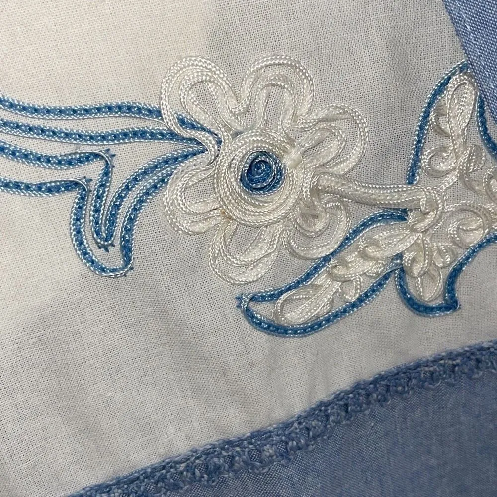 Lilly of California 100% cotton. 70's or 80's Vintage Button Down Shirt Medium Blue - Image 10