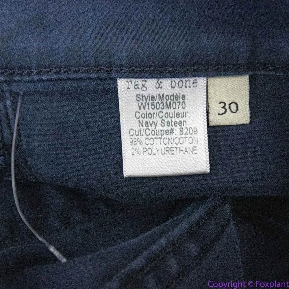 NEW Rag & Bone Jeans Skinny Legging Womens size 30 W1503M070 Navy Sateen Stretch - Image 14