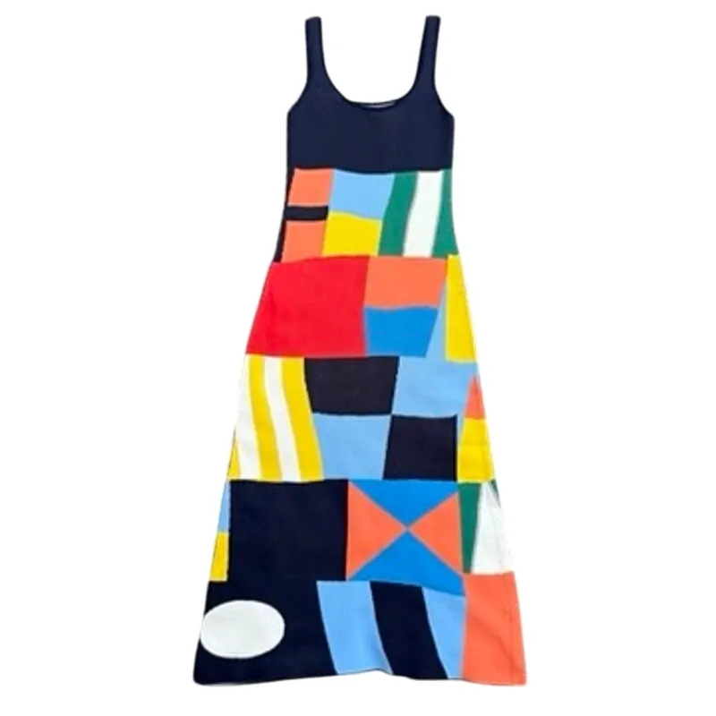STAUD Katie Abstract Dress in Multi, Size M Size M - Image 7