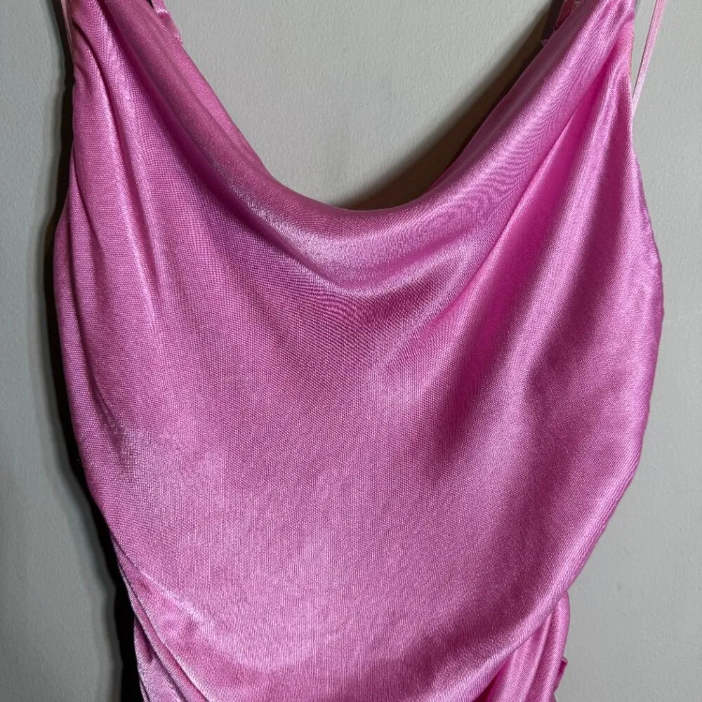 Bardot Revolve Mini Ruched Dress Women's 6 Small Vint Pink Cocktail Party Event - Image 8