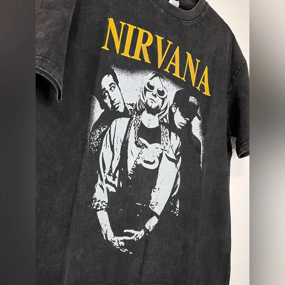 PHILOCTETES NIRVANA Heavy Vintage Wash Band Tee Unisex T - Image 2