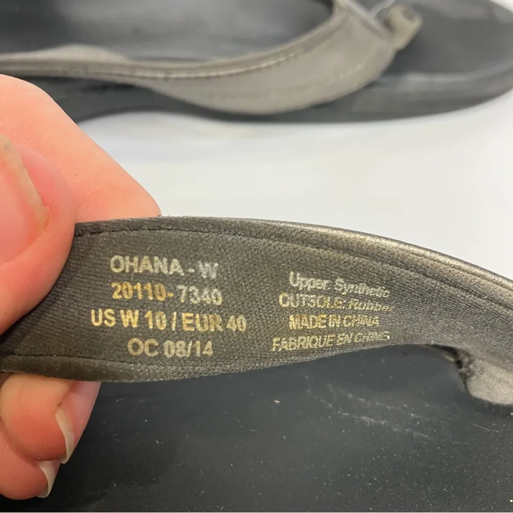 Olukai OHana flip flop sandals silver women’s size 10‎ casual beach summer - Image 9