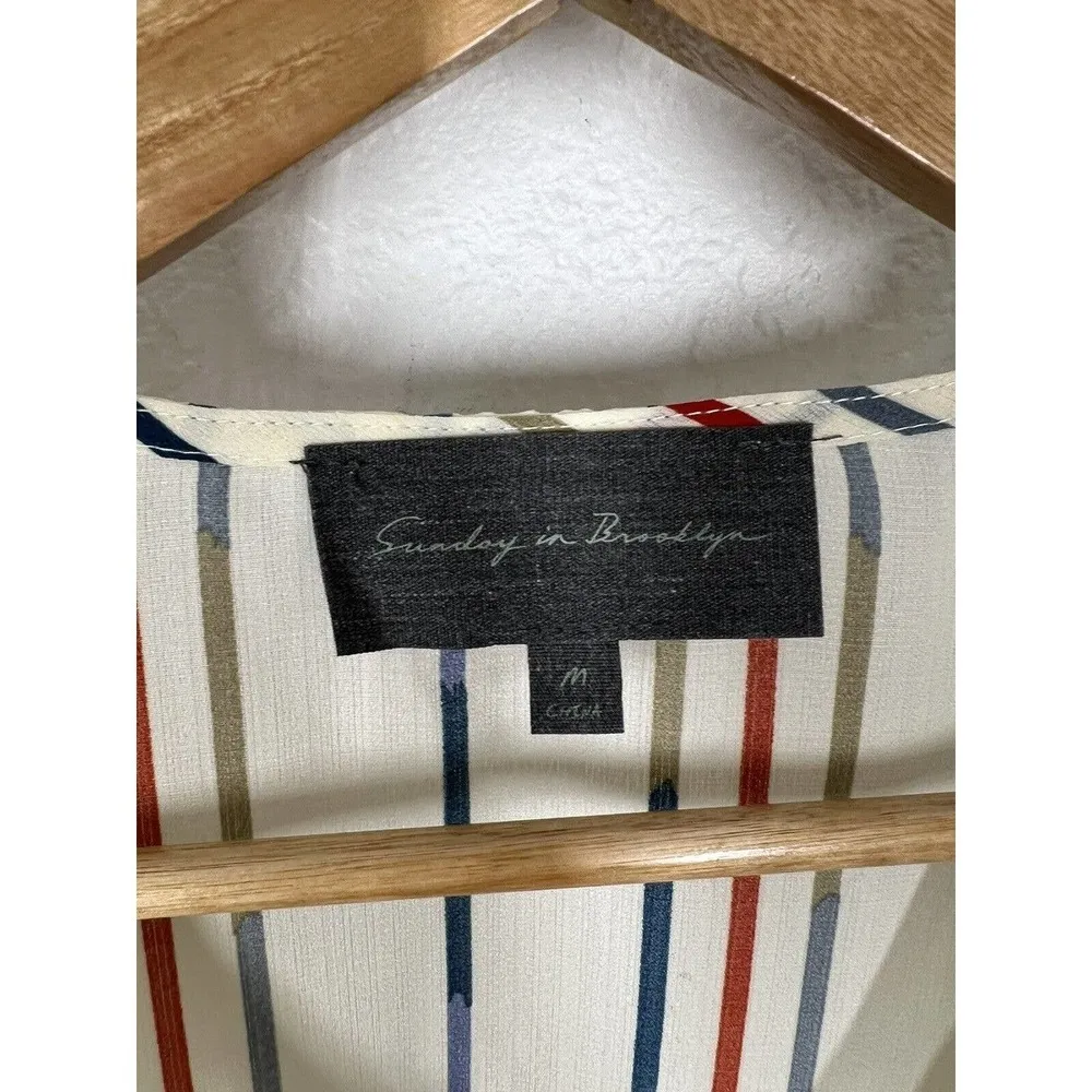 Sunday In Brooklyn Striped Surplice Wrap Top - Image 4