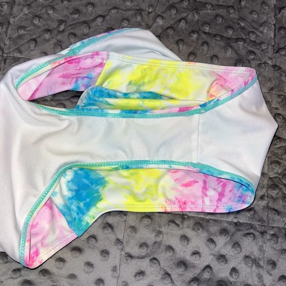 XOXO size medium womens bathing suit tie dye padded adjustable straps hook back - Image 7