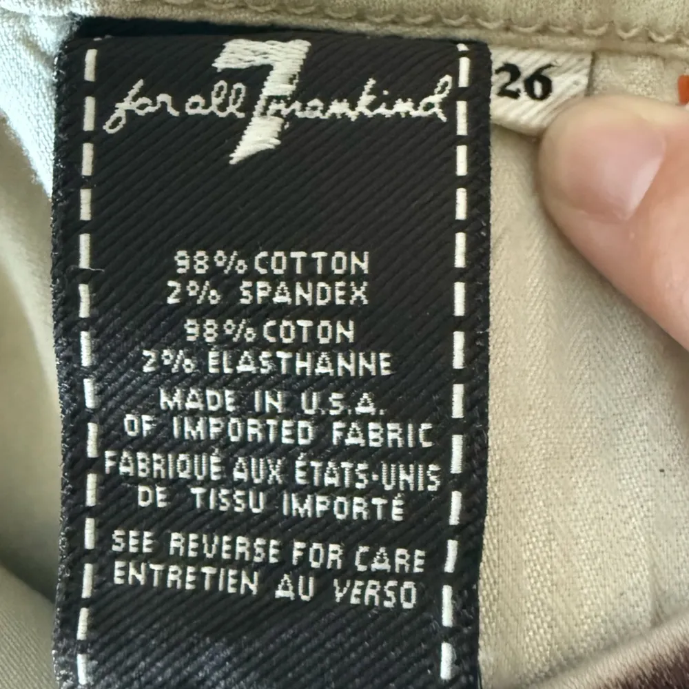 7 For All Mankind 7FAM Burgundy Plaid Laser Wax Coated Skinny Pants Jeans 26 NEW - Image 8