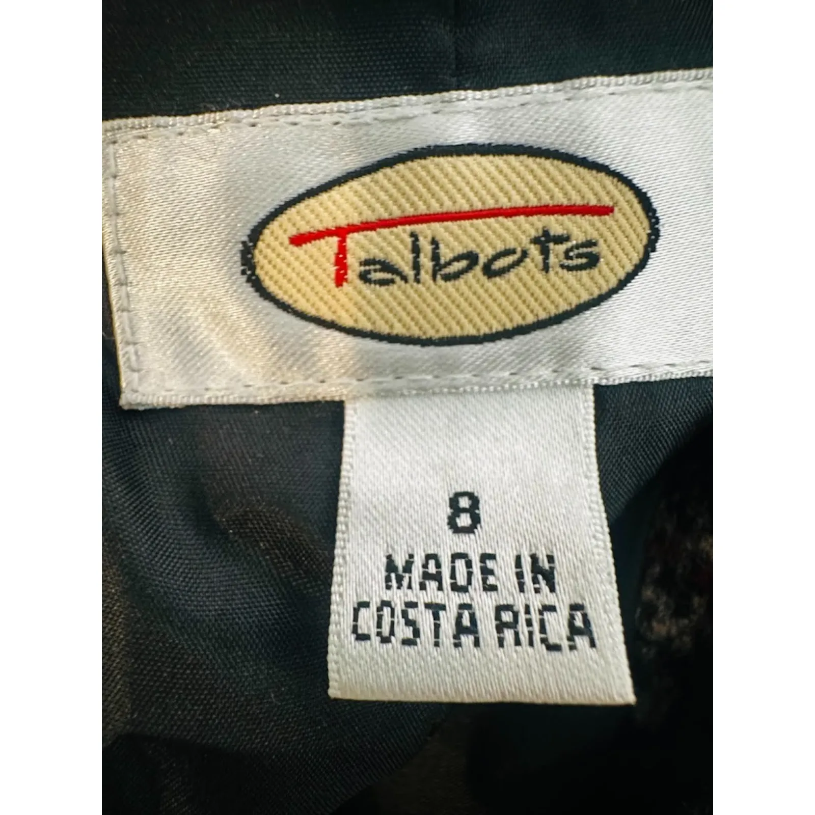 Talbots Vintage  Brown Plaid Wool Button Closure Coat Women's Size 8 Preppy Twee - Image 6