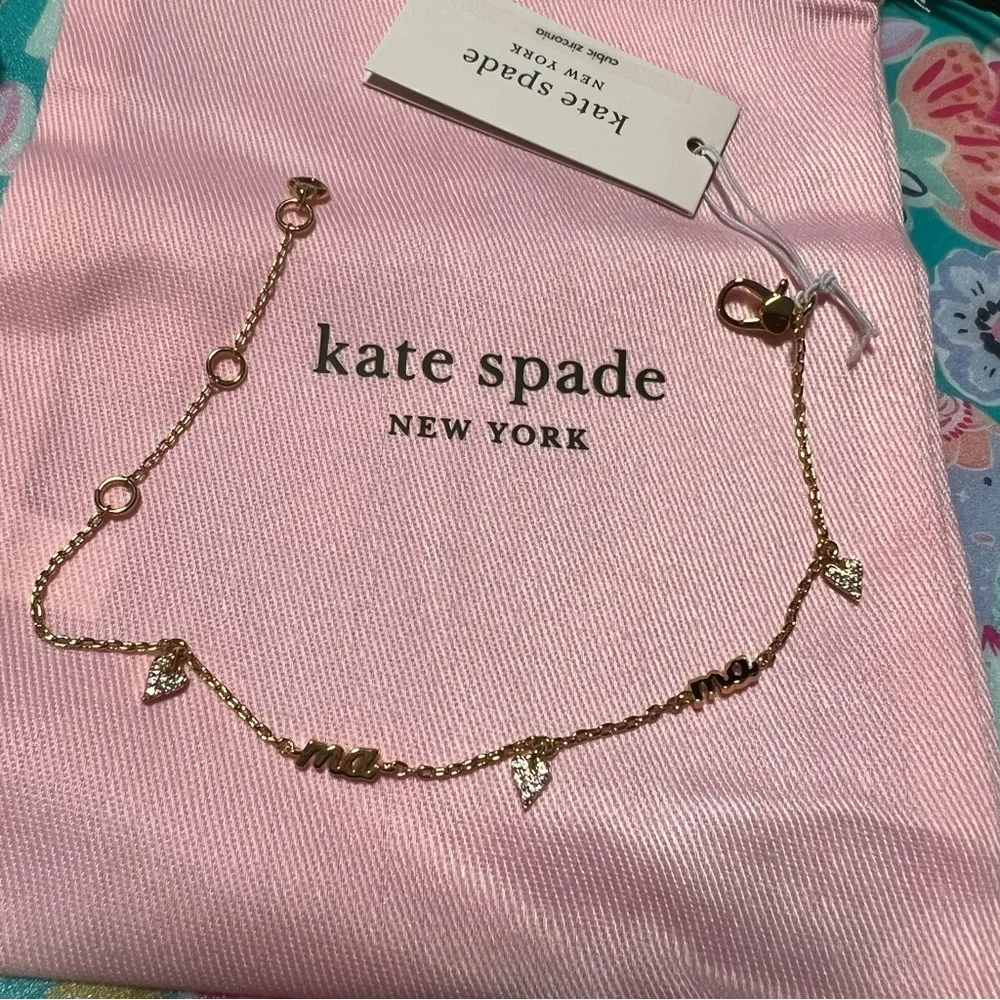 Kate Spade New York Gold Tone Mama Charm Bracelet - Image 3