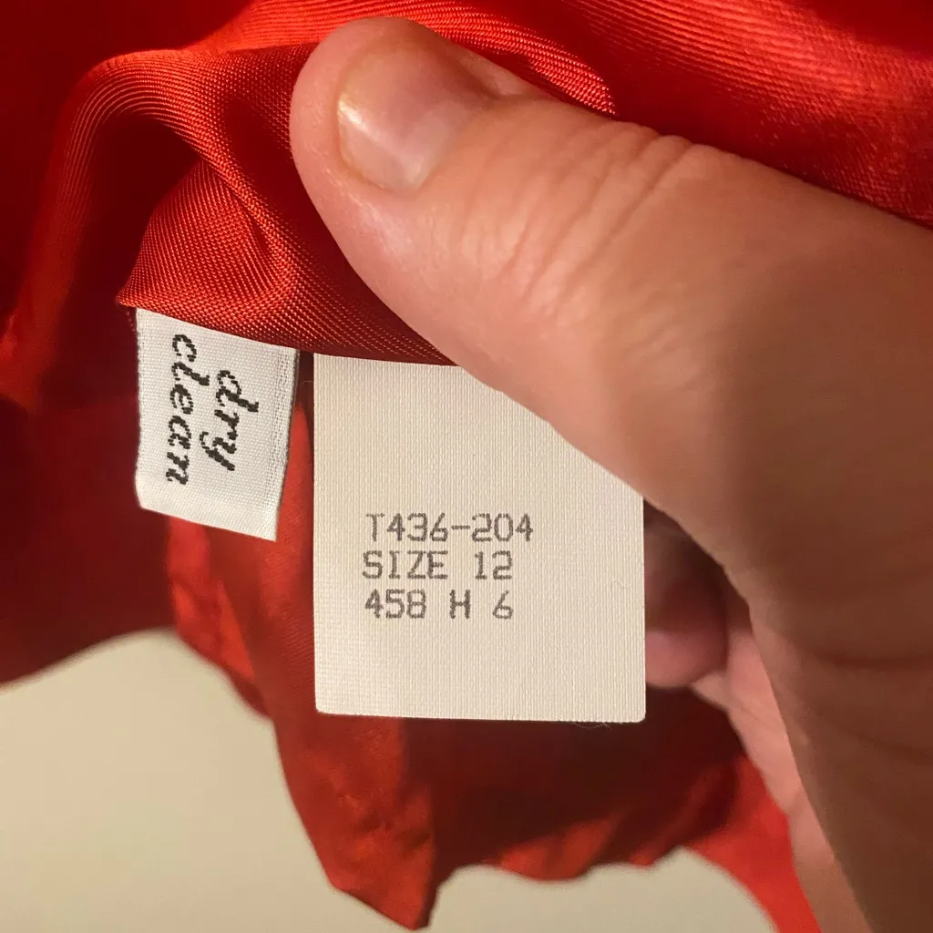 VTG Pendleton Virgin Wool Made in‎ USA Red 1-Button Blazer Jacket Size 12 - Image 3