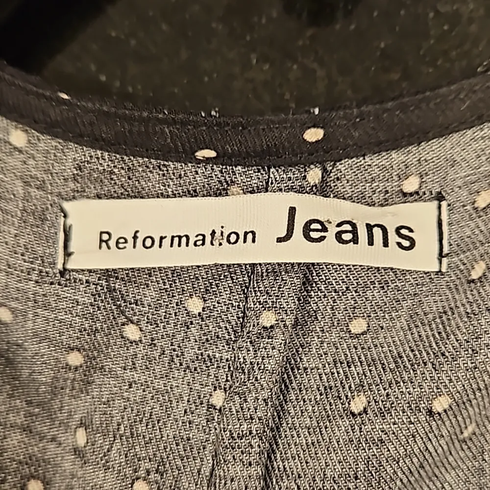 💕REFORMATION💕 Alaina Wrap Top ~ Ditto Dot Black White Polka Dot Print Medium - Image 11