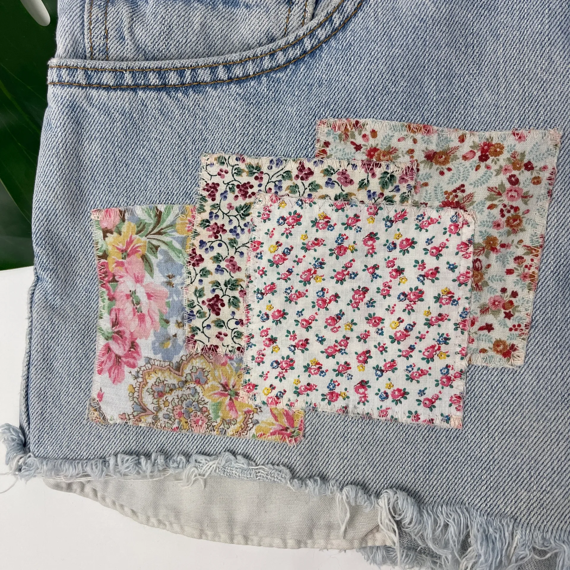 Levi’s Urban Renewal Remade Quilted Patch Denim Shorts - Image 6