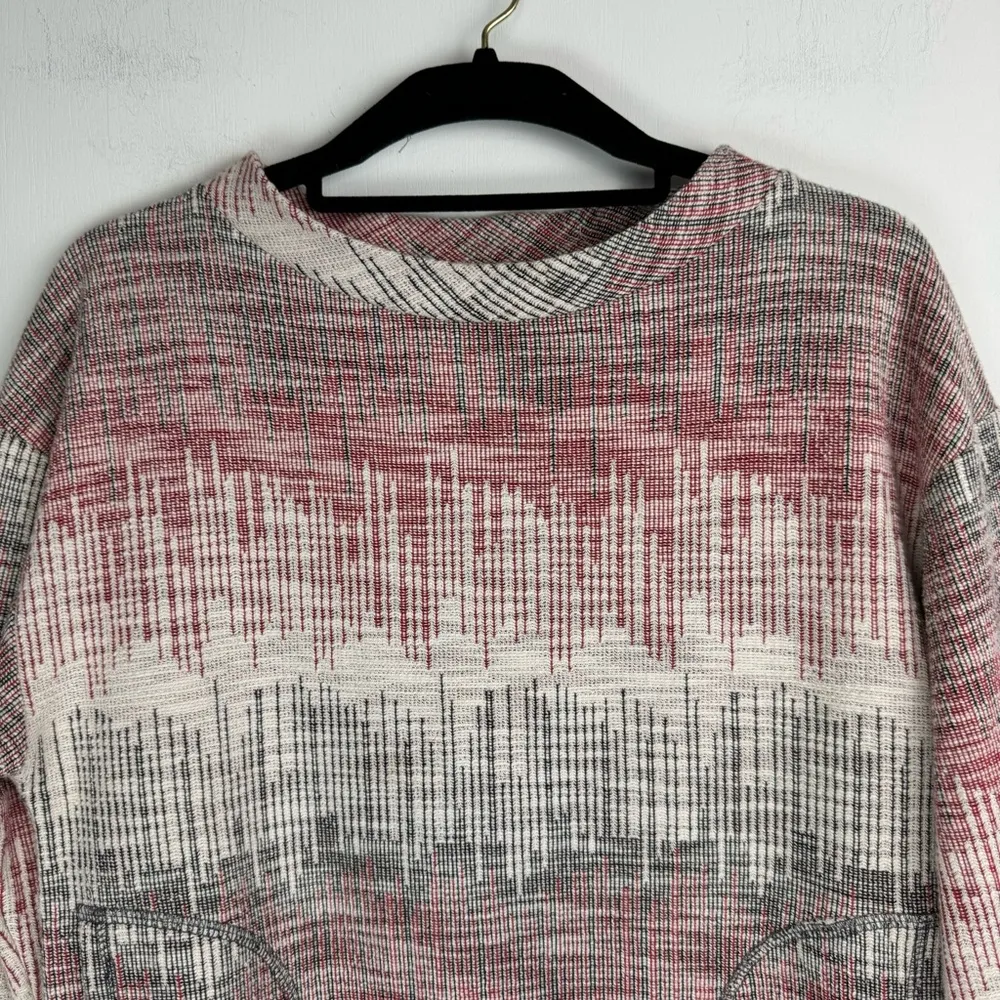 Anthropologie Postmark Etched Sunset Pullover Top Sz XS Pockets Art to Wear - Image 7