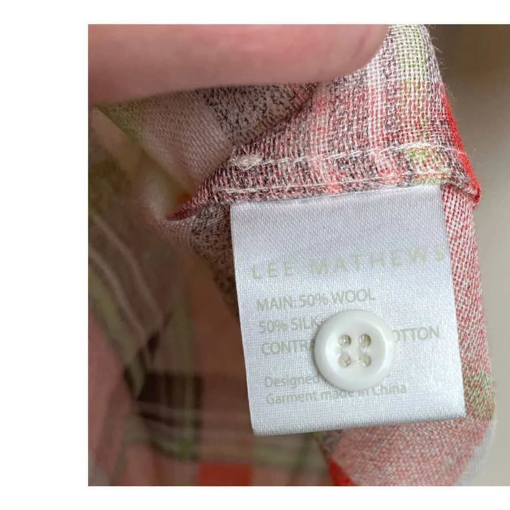 Lee Mathews Eugenie Plaid Ruffle Top Sz. 1 (US 4) - Image 7