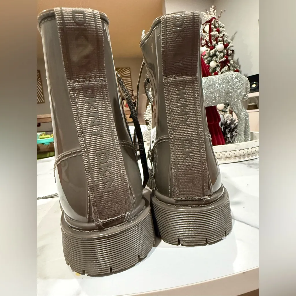 DKNY  Women's Taupe Combat Boots - Image 2