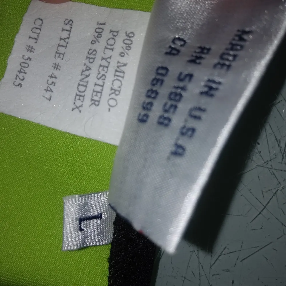 Lillys L Green Black Mesh Athletic Tank Top Size L - Image 7