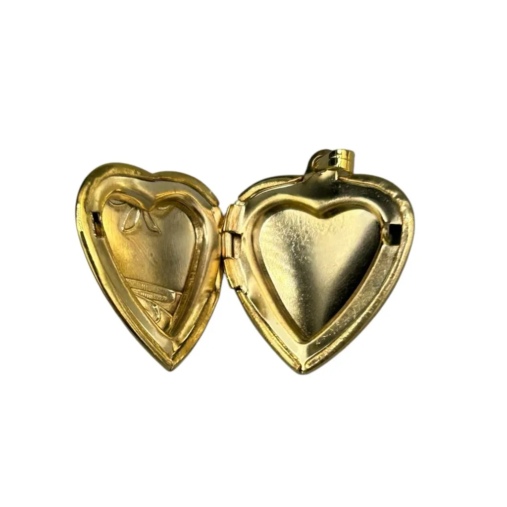 Heart Photo Locket Pendant Initial A Ballet Gold - Image 4