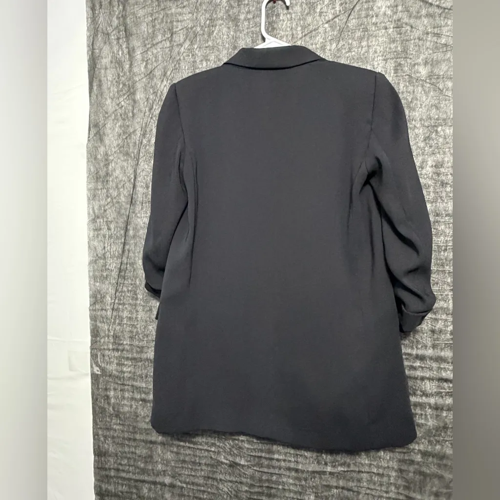 ZARA Black Tailored Blazer Women’s Size S Structured 3/4 Sleeve Jacket(A261) - Image 11