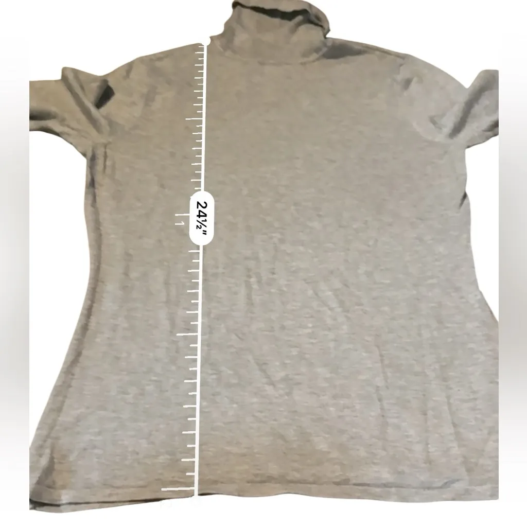White House Black Market Turtleneck Sweater Women’s Size Medium Gray Long Sleeve - Image 6