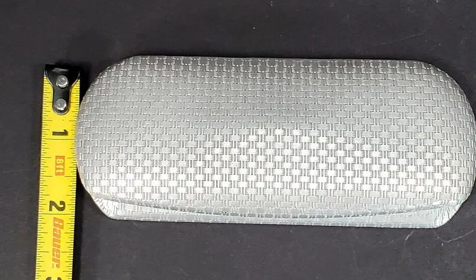 American Optical Aluminum Spectacles Glasses Case Vtg Cosplay 5.5" Silver - Image 4