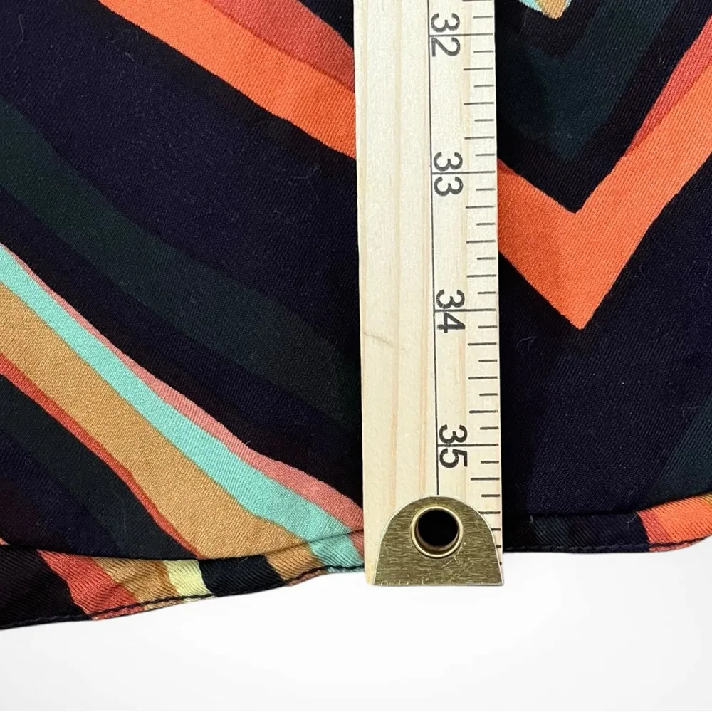 ANTHROPOLOGIE Multicolor Chevron Slip Dress XS |‎ EUC - Image 9