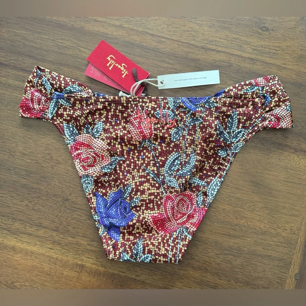Tigerlily Bikini in Geometric Floral Tile Print - Image 3