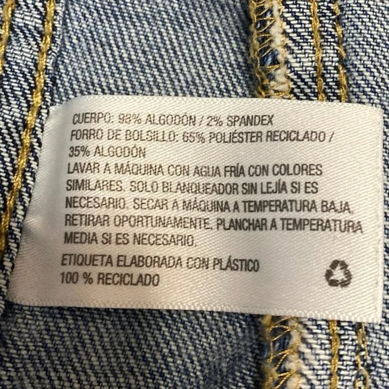 Mossimo Blue Button Down Long Sleeve Distressed Cropped Denim Jeans Jacket Sz XS - Image 4