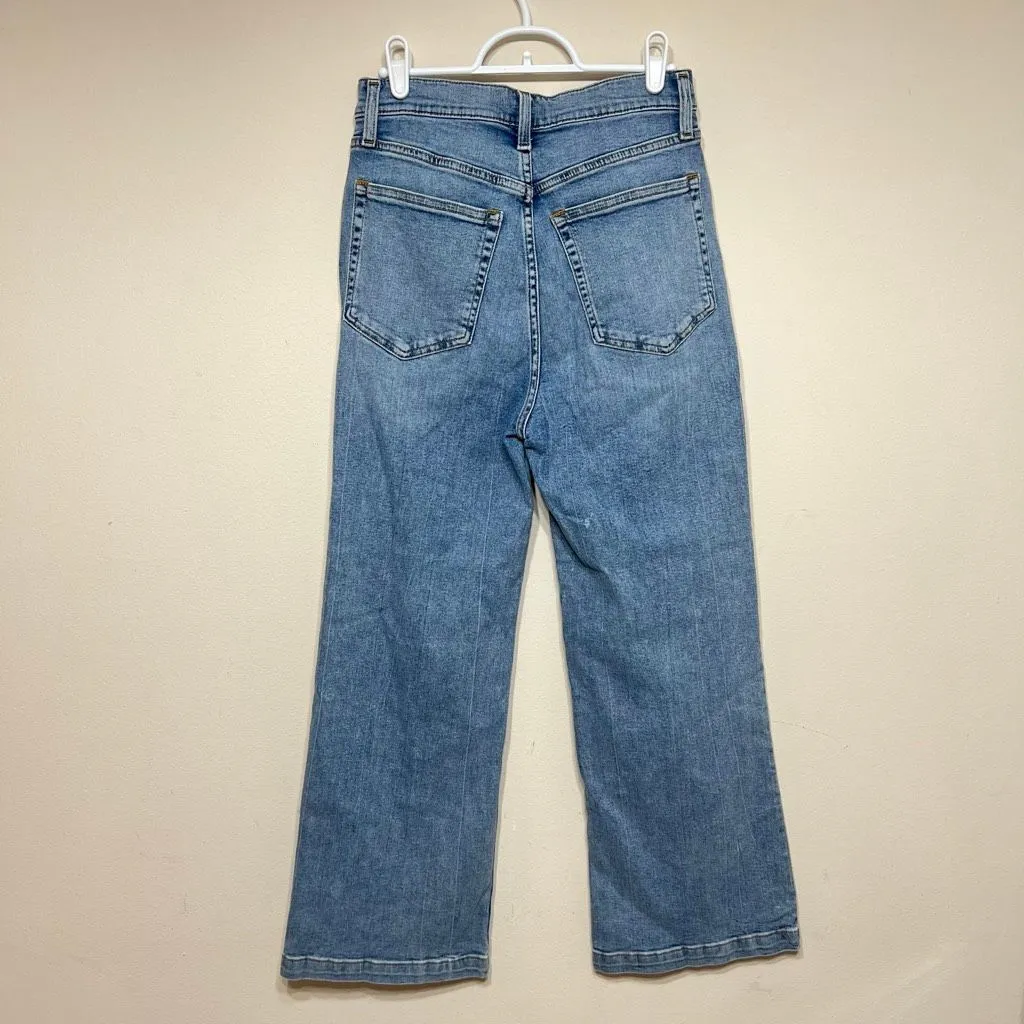 Abercrombie & Fitch Ultra High Rise Crop Wide Leg Jeans 4R Women 27 - Image 5