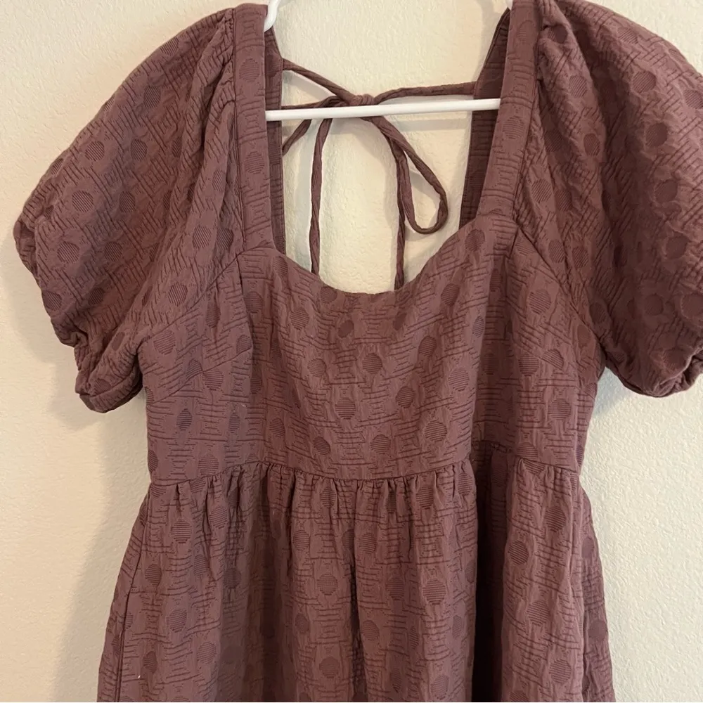 Madewell Floral Quilted Puff-Sleeve Mini Dress in COLOR: Fig Multi Jaq - Image 6