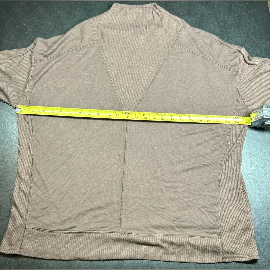 BKE by Buckle Women’s Size L Ribbed Brown High Neck Lightweight Sweater - Image 4