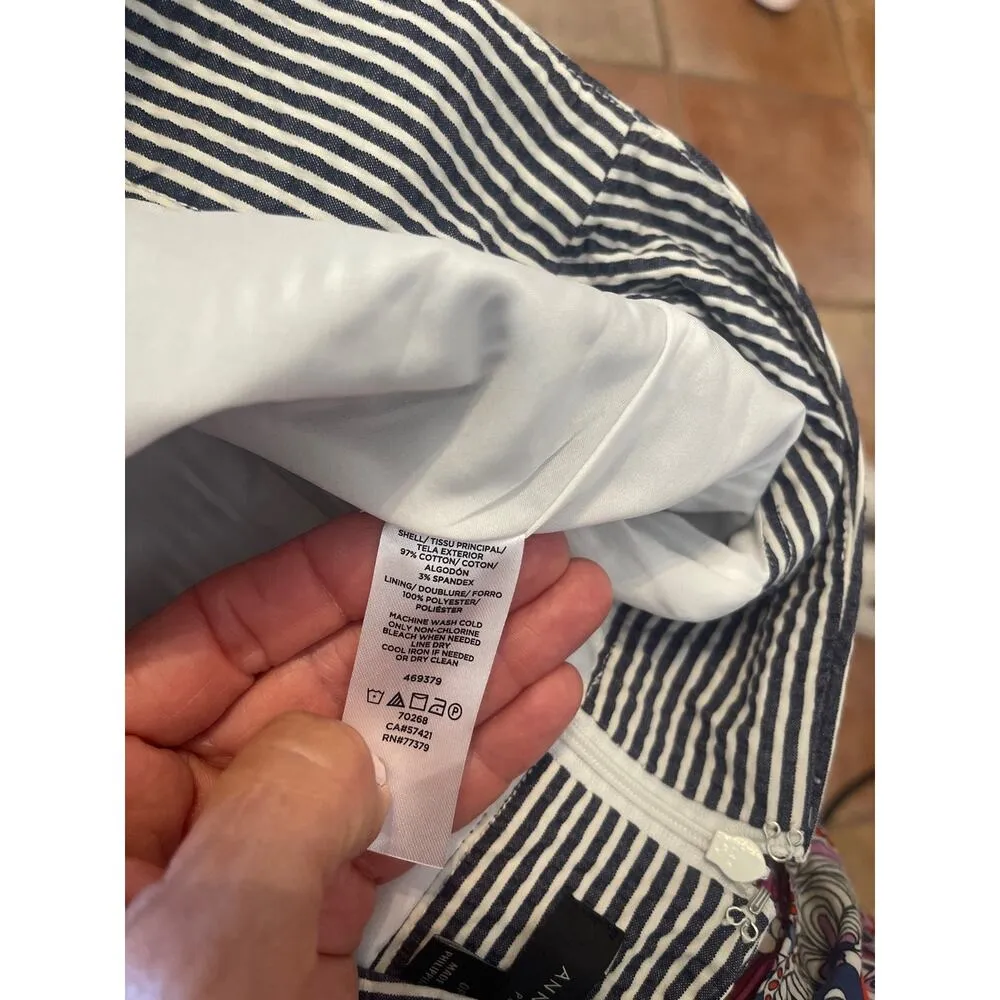 Ann Taylor fit flare seersucker skirt size 0 petite - Image 5