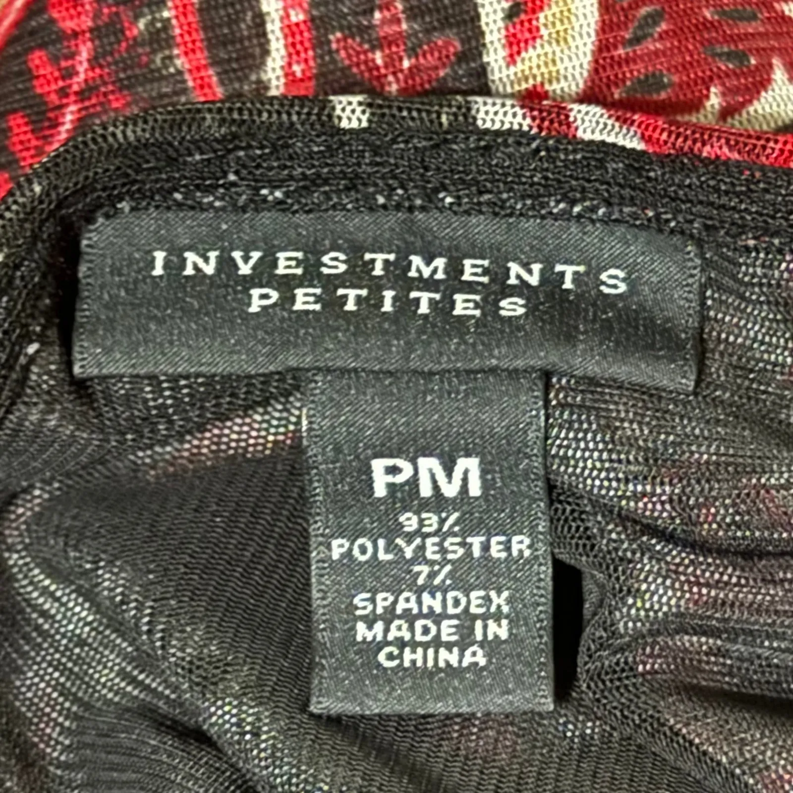 Fairlycore Red Black Tan Paisley Print Mesh Cowl Neck Top Shirt  Fairy - Image 6