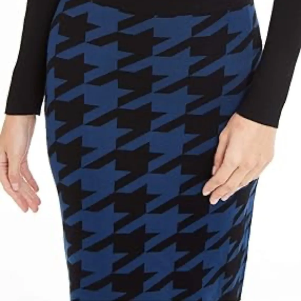 Anne Klein Women's Houndstooth Sweater Sheath Dress X Large - Image 7