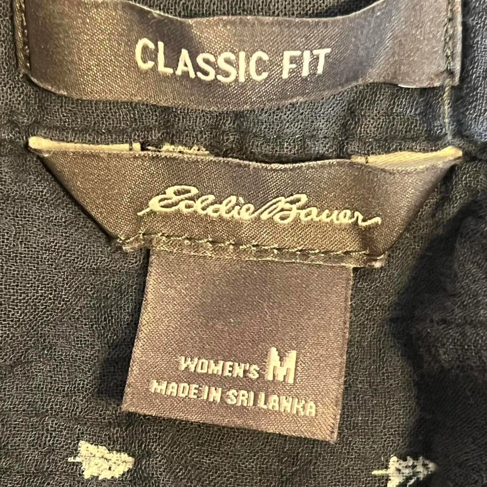 Vintage 2000s Eddie Bauer button up shirt with pine tree designs Size Medium - Image 5