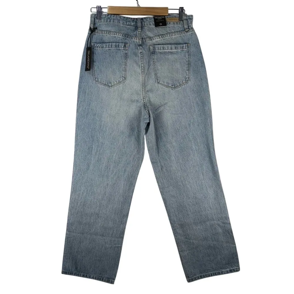 Blanc NYC The Baxter Denim Jeans Light Wash Women’s Size 6 Ribcage Straight Leg - Image 3