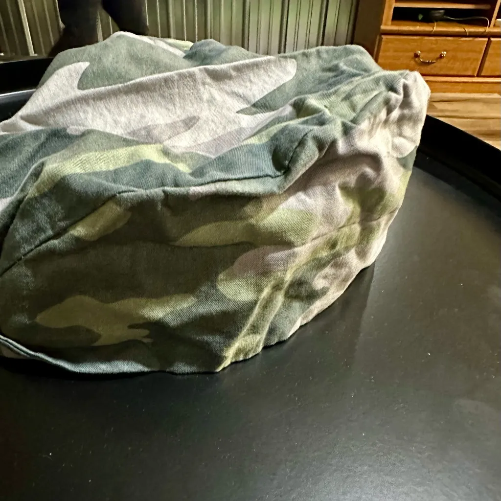 Camouflage Patterned Fabric Nursing Cap Bouffant Hat (965) Green - Image 2