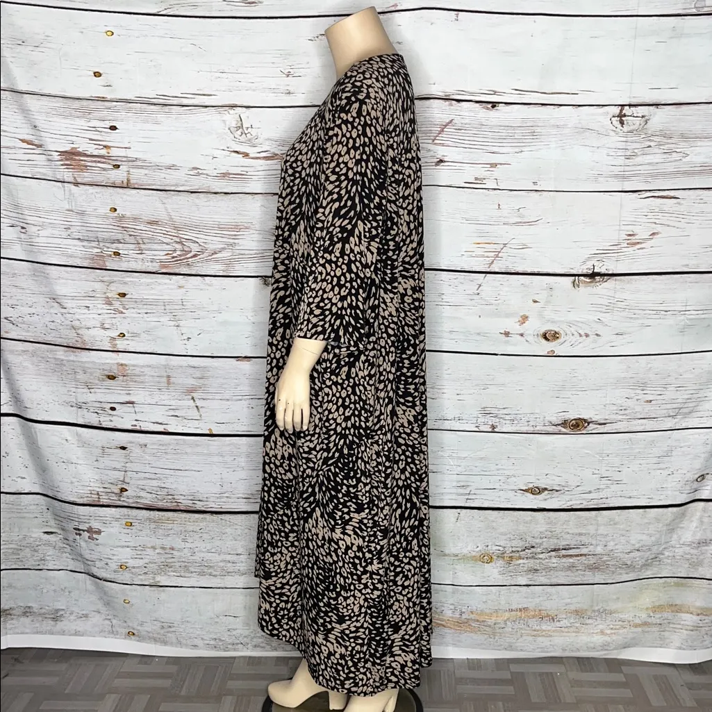 AnyWear by Catherines NWT 4X 30/32W Black & Tan Animal Print High - Image 3