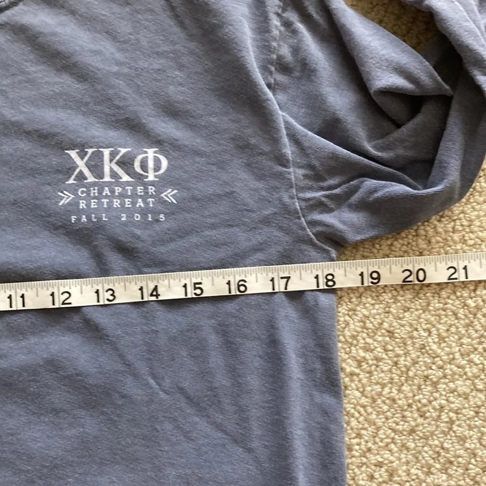 Comfort Colors Blue Mountain Range Graphic T-shirt Unisex Small Chi Kappa Phi - Image 7