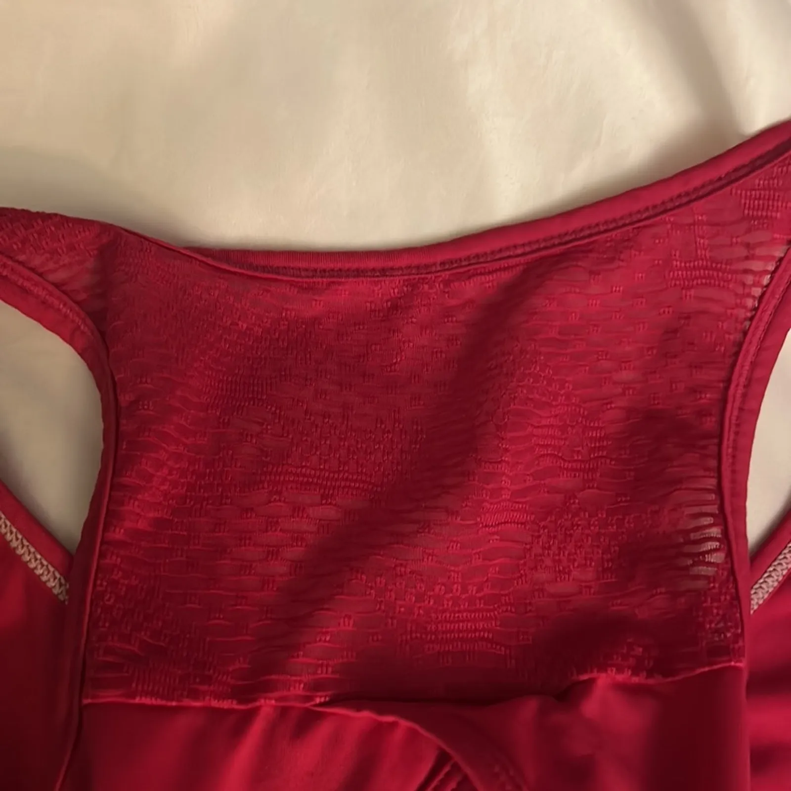 Nanette Lepore Hot Pink Sporty Racerback Keyhole Activewear Tank Top No Size - Image 9