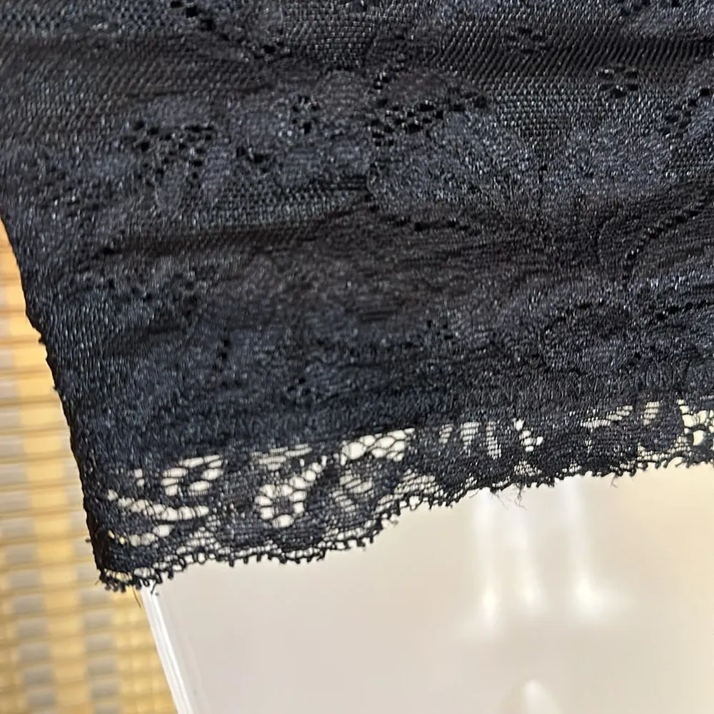 Lulus Black Lace Bandeau Bra Top Lined Medium - Image 10