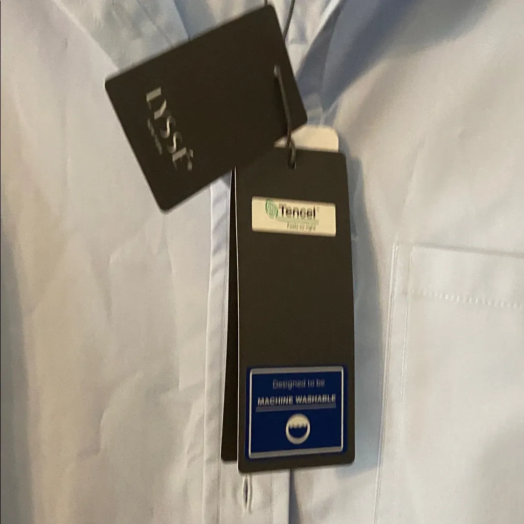 LYSEE Sky  Blue Dress Shirt size S long sleeve length 26” bust 36” brand new - Image 3
