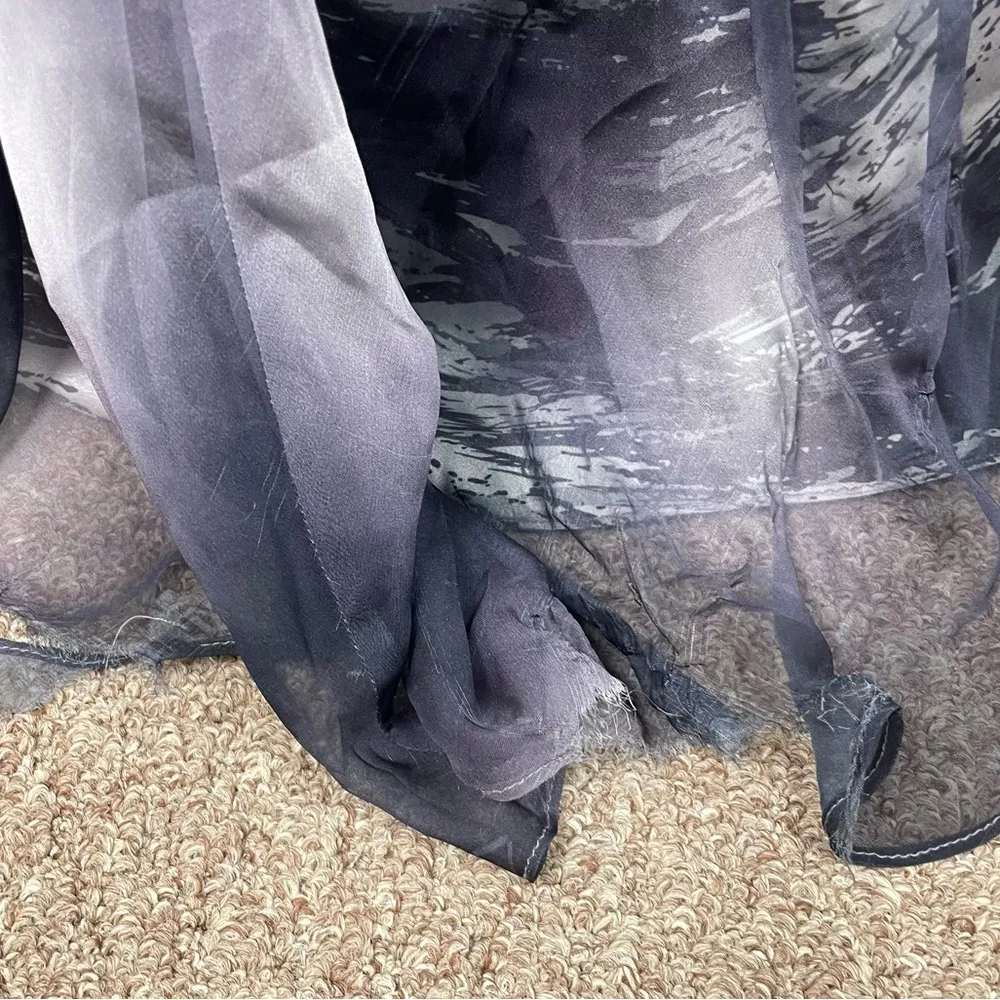 Vintage 90s Y2K Cache Maxi Dress Gown Criss Cross Open Back Jewel Accent Size 6 - Image 9