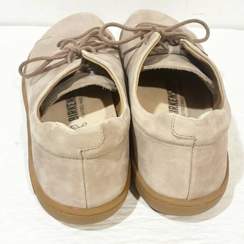 Birkenstock Albany Tan Leather Lace Up‎ Low Top Sneaker Unisex Womens 11 Mens 9 - Image 4