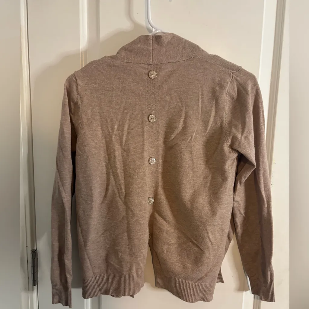 Vila Milano Women's Tan Cardigan Sweater size small EUC - Image 3