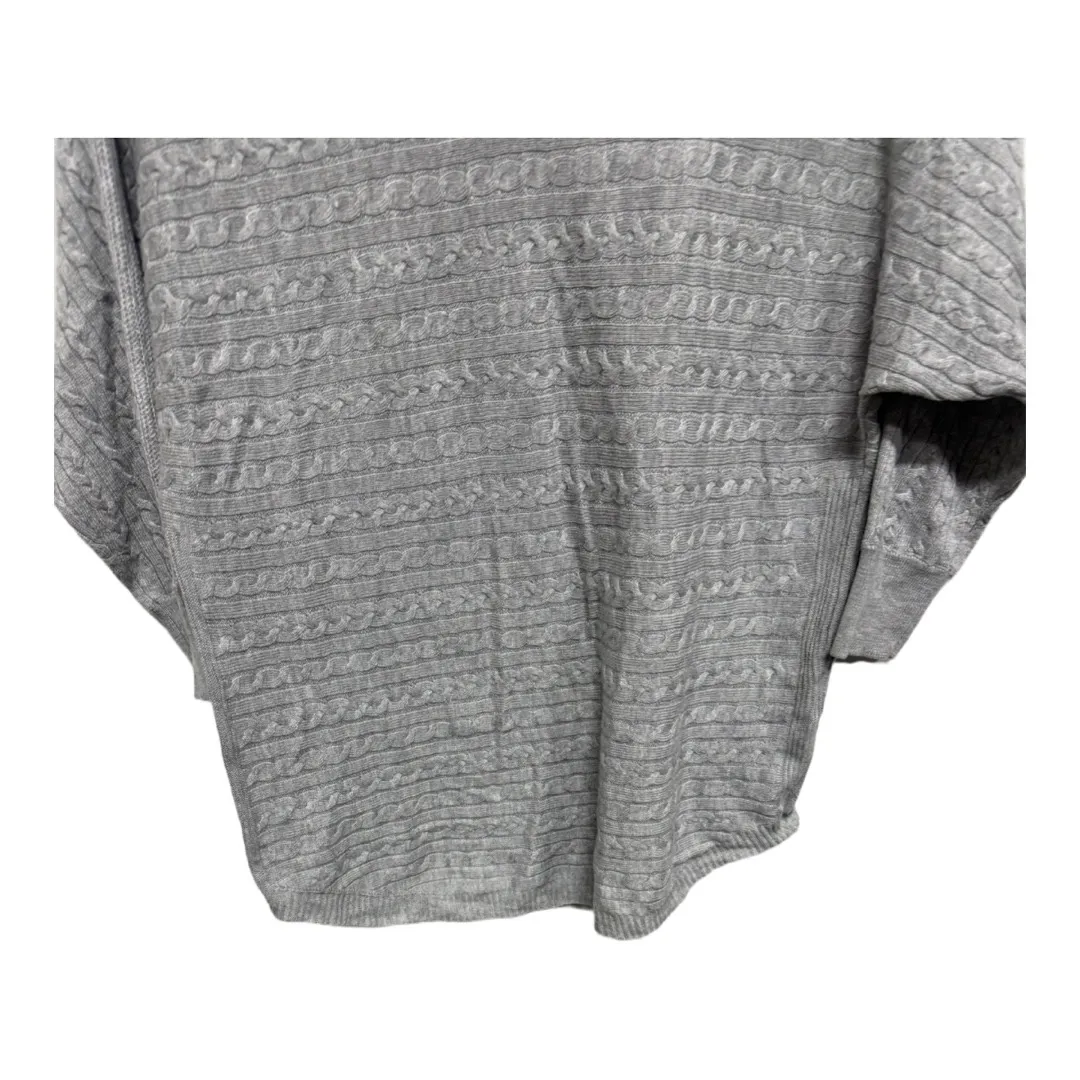 Market & Spruce Gray Knit Light Weight Sweater Size Medium Cashmere Silk Blend - Image 3